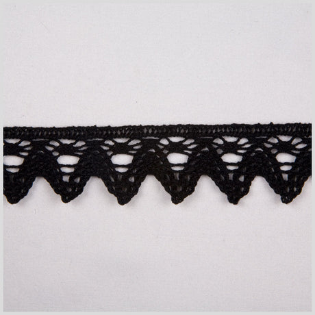 1" Black Cluny Lace