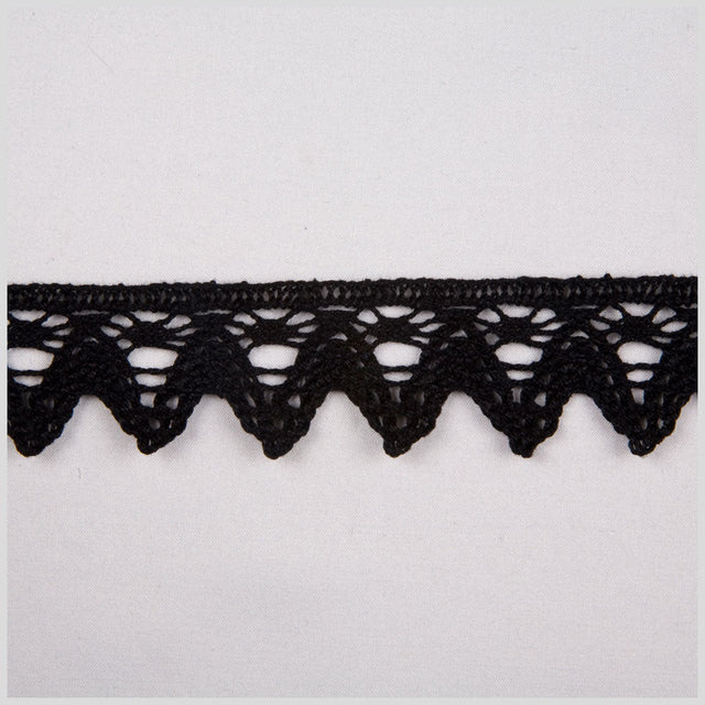 1" Black Cluny Lace