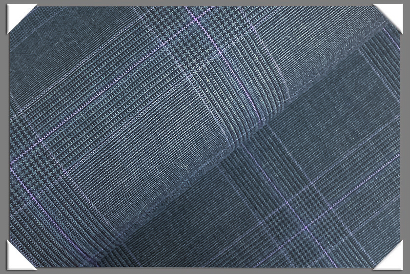 Navy Blue Windowpane Italian Wool Fabric - Navy Blue Windowpane, 58/60" Width (1 Yard)