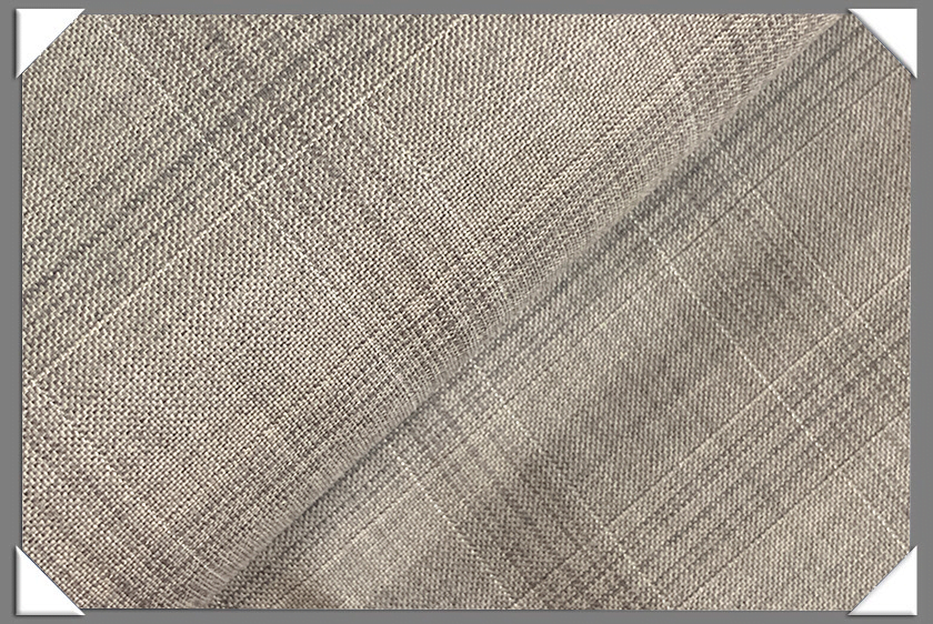 Taupe Windowpane Italian Wool Fabric - 100 Percent Wool Fabric, Taupe Windowpane, 58/60" Width (1 Yard)