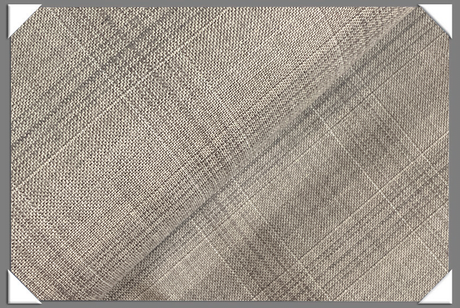 Taupe Windowpane Italian Wool Fabric - 100 Percent Wool Fabric, Taupe Windowpane, 58/60" Width (1 Yard)