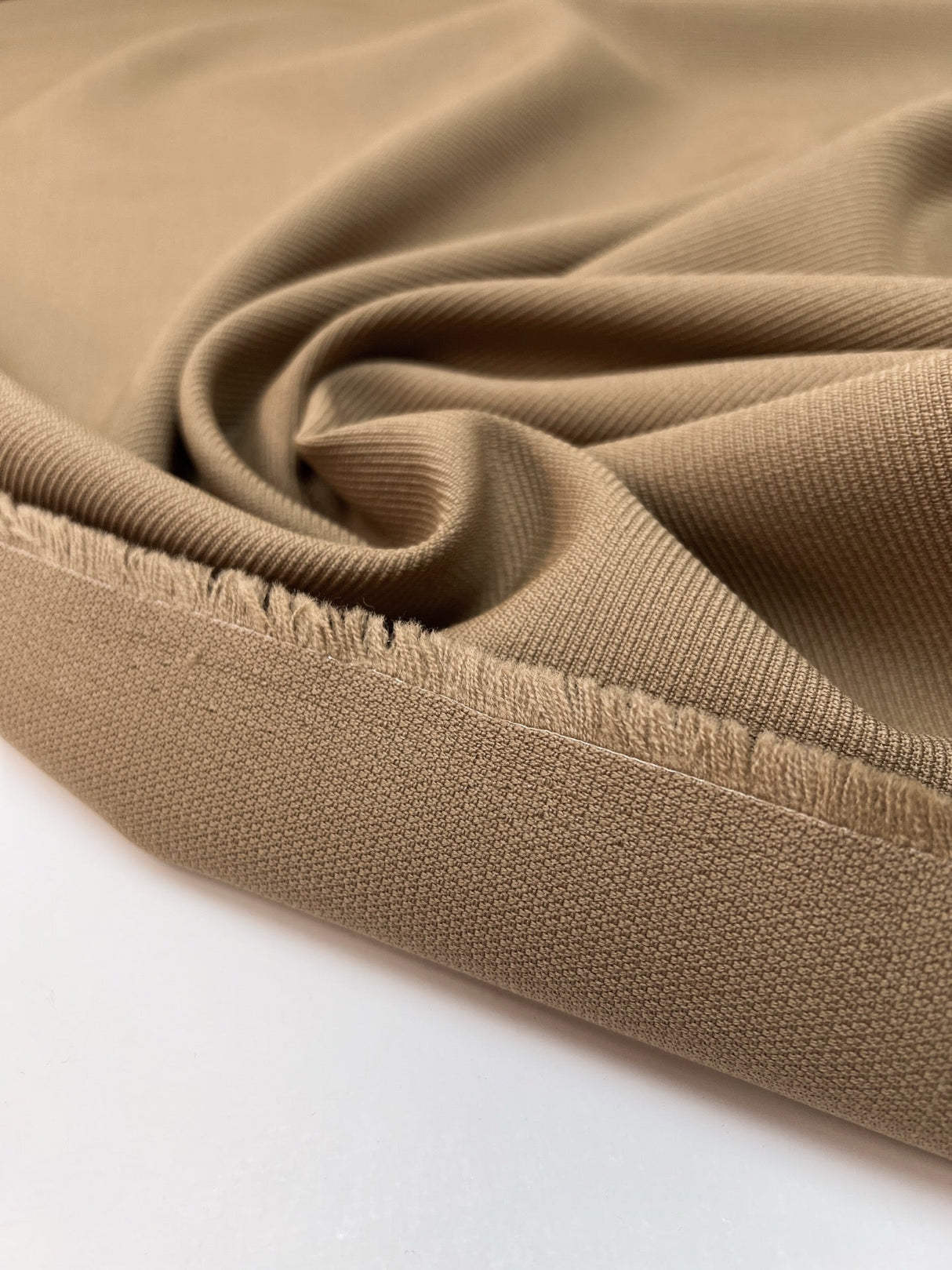 Wool Nylon Suit Fabric Brown Beige