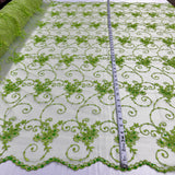Beaded Embroidered Lace Mesh