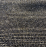 Uncommon Charcoal Coal Chenille Fabric - Charcoal With Gold And White Accents, 55" Width, .625 Repeat (1 Yard)