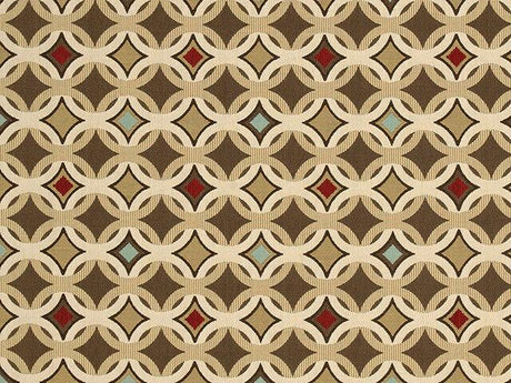 Tango Mink Acrylic Fabric - Geometric Jacquard, Mink, 54" Width (1 Yard)