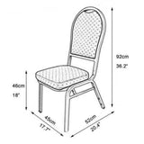 1 Piece Striped Jacquard Polyester Banquet Chair Cover White Elegant Wedding Decor