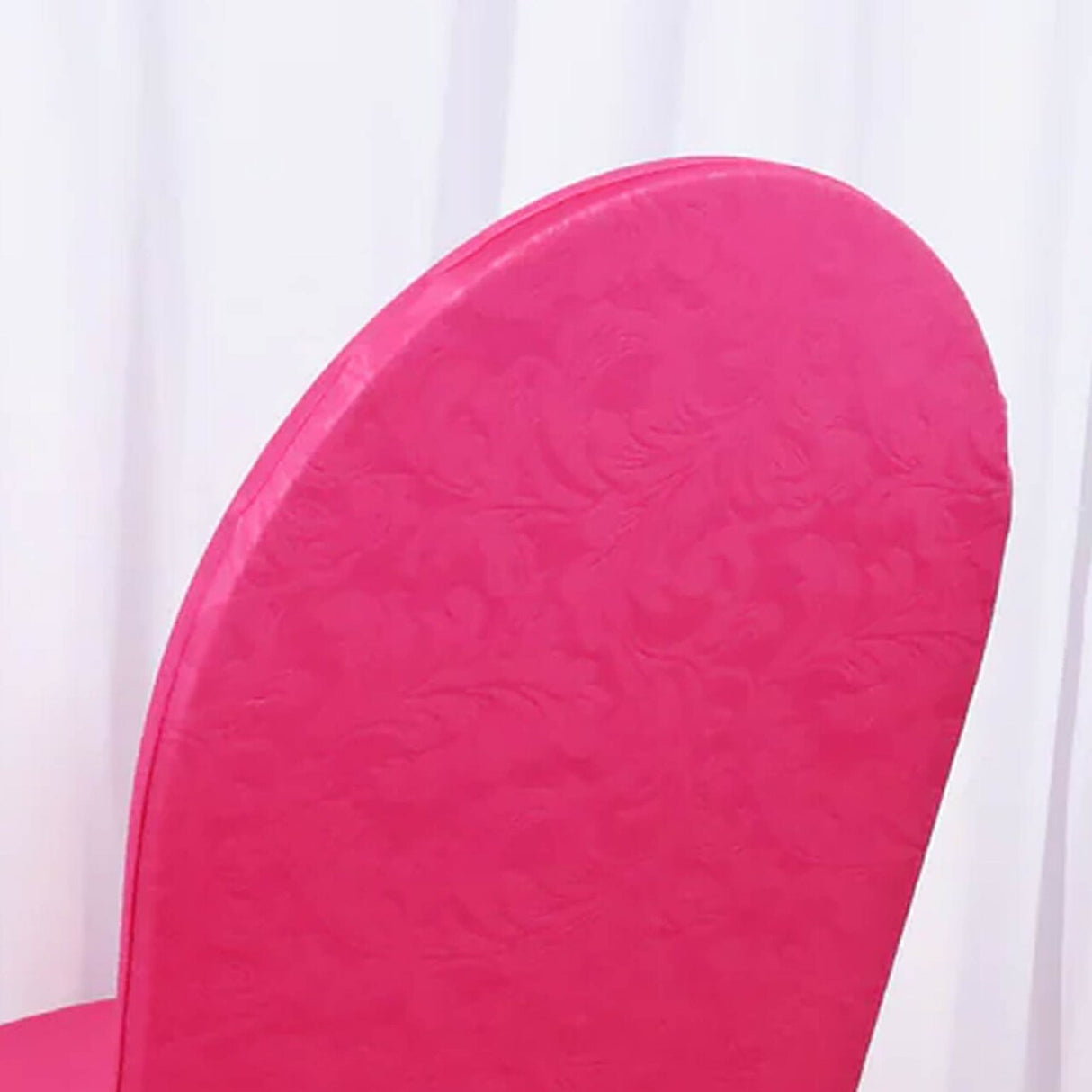 1 Piece Ivory Embossed Vintage Spandex Banquet Chair Cover Elegant Event Decor