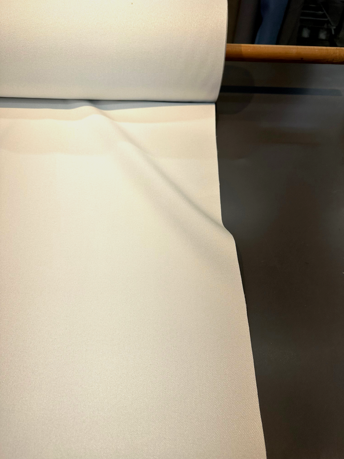 Blackout Double Sided White Linen Drapery Fabric - White Linen, 55" Length (1 Yard)