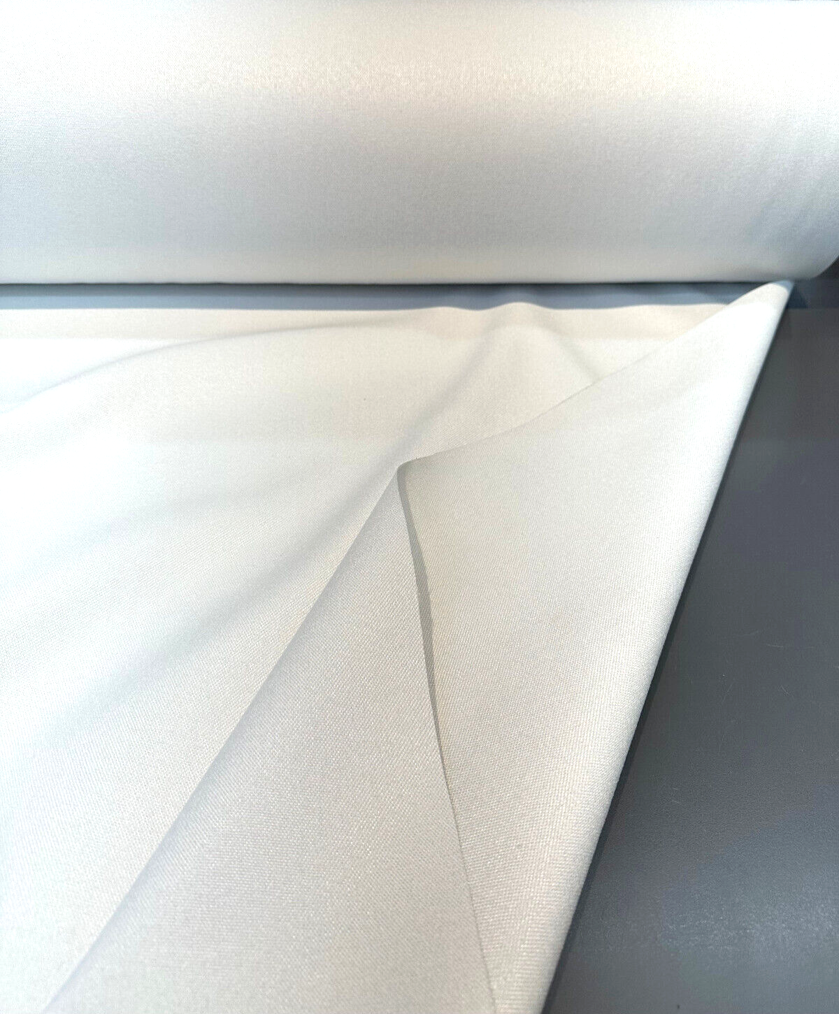 Blackout Double Sided White Linen Drapery Fabric - White Linen, 55" Length (1 Yard)