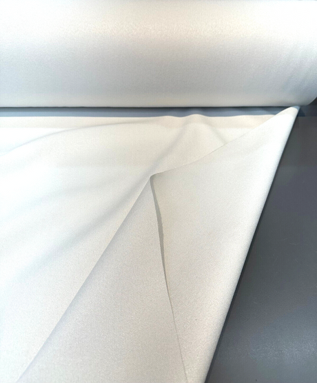 Blackout Double Sided White Linen Drapery Fabric - White Linen, 55" Length (1 Yard)