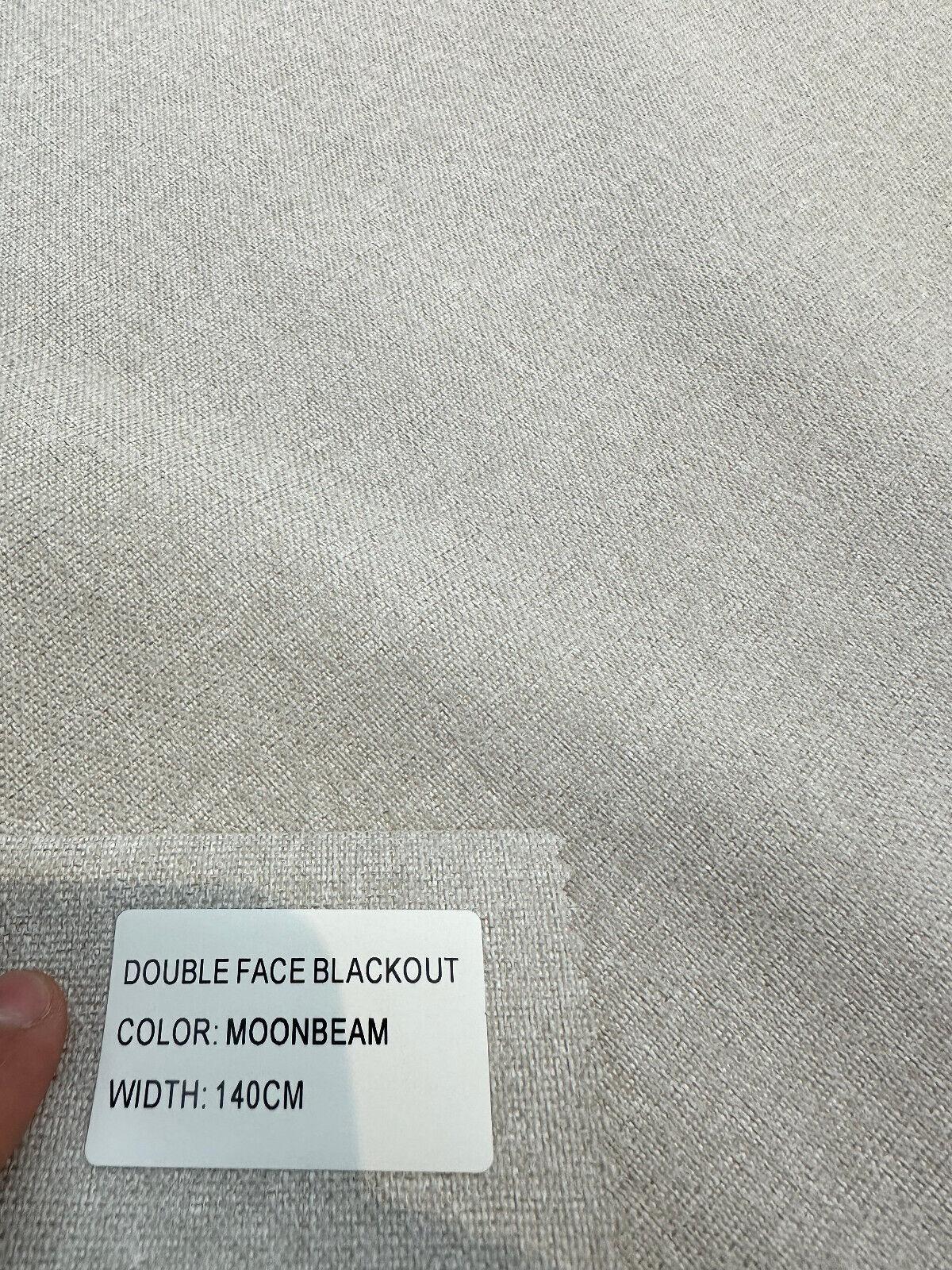 Moonbeam Polyester Drapery Fabric - Gray Taupe Beige Blend, Double Sided Blackout, 55" Width (1 Yard)