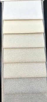 Moonbeam Polyester Drapery Fabric - Gray Taupe Beige Blend, Double Sided Blackout, 55" Width (1 Yard)