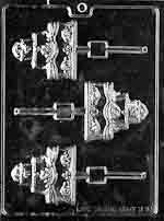 Wedding Cake Lolly Chocolate Mold - LPW059