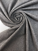 Wool Tweed Gray Striped Mélange Fabric