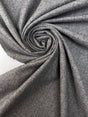 Wool Tweed Gray Striped Mélange Fabric