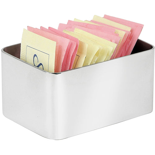 Eastern Tabletop Round Edge Sugar Packet Holder, Stainless Steel