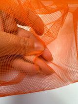 Polyamide Mesh Fabric Orange Stretch