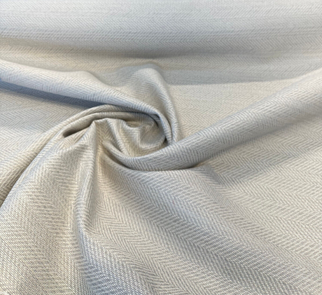 Posh Dove Herringbone Sunbrella Chenille Fabric - Beige Herringbone, 56" Width (1 Yard)