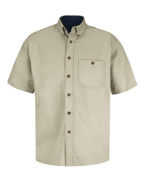 Red Kap Men's Short Sleeve Cotton Dress Shirt