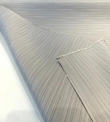 Sunbrella Dupione Silver Acrylic Fabric - Silver, Railroaded, Solid & Variegated, 54" Width (1 Yard)