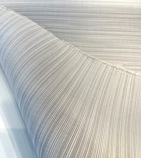 Sunbrella Dupione Silver Acrylic Fabric - Silver, Railroaded, Solid & Variegated, 54" Width (1 Yard)