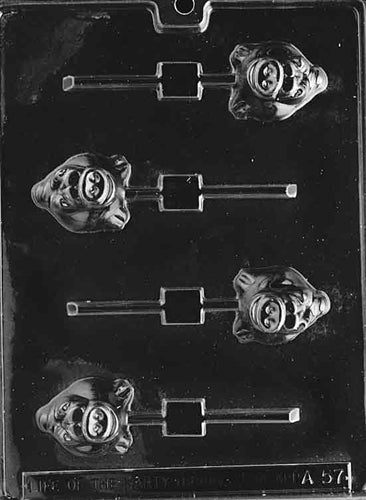 Pig Head Lolly Chocolate Mold