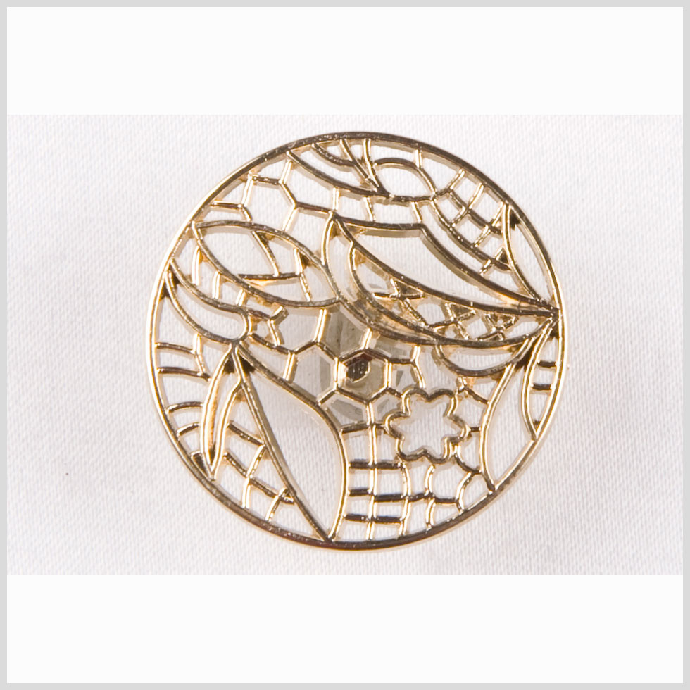 Light Gold Metal Coat Button - 40L/25.5mm