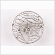 New Silver-Matte Metal Coat Button - 32L/20mm