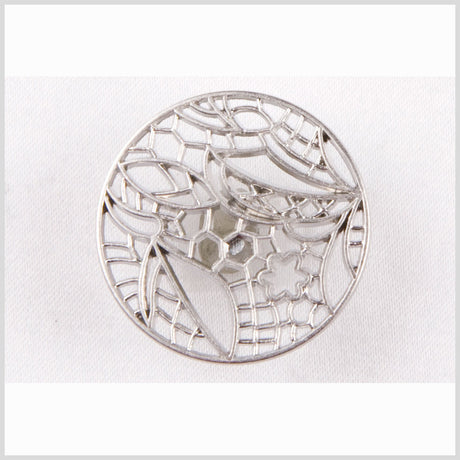 New Silver-Matte Metal Coat Button - 32L/20mm