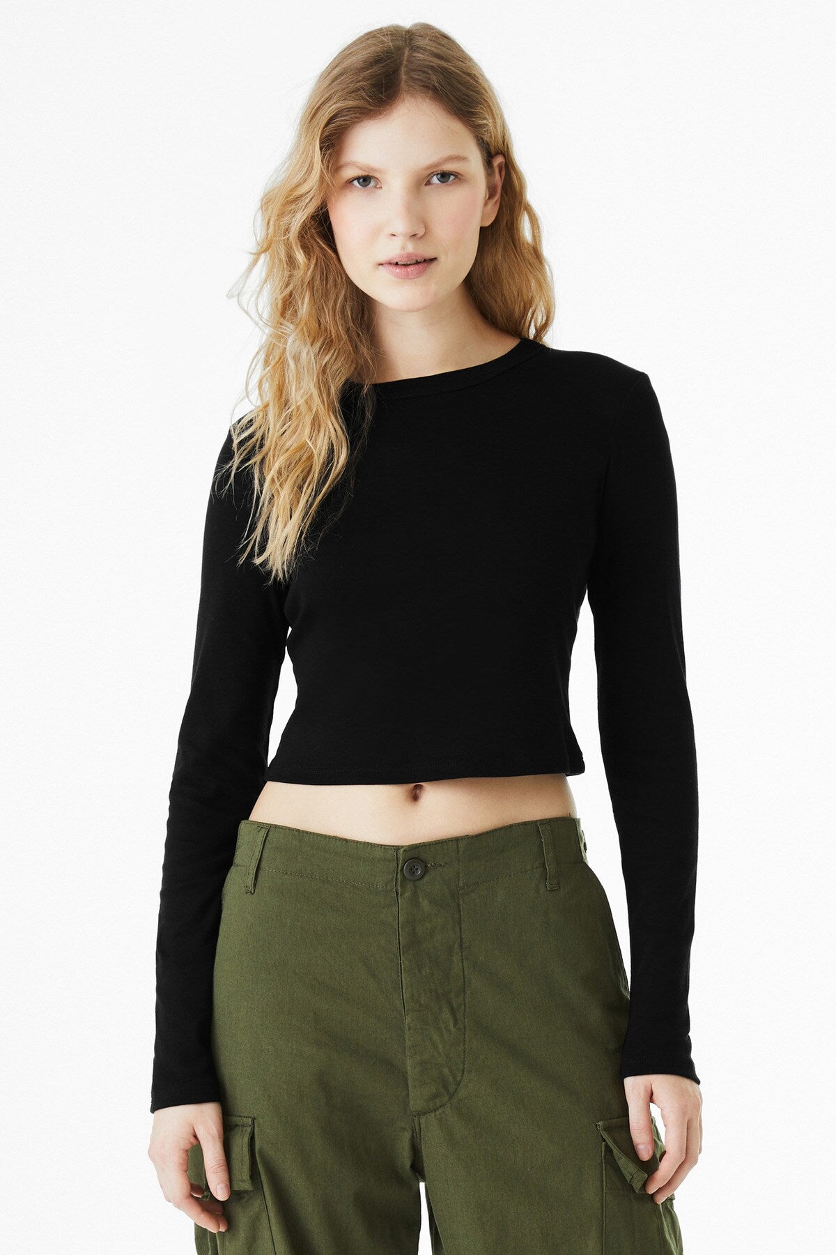 BELLA+CANVAS® Women’s Micro Rib Long Sleeve Baby Tee