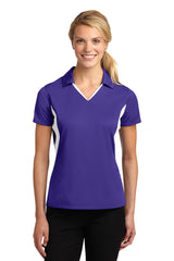 Sport-Tek® Womens Side Blocked Micropique Sport-Wick Polo Moisture Wicking Athletic Shirt