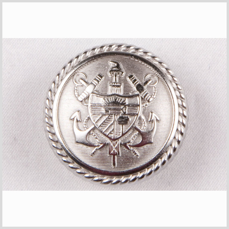 New Silver Matte Metal Blazer Button - 24L/15mm