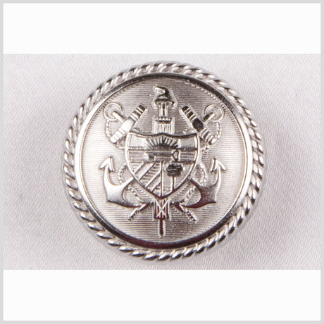 New Silver Matte Metal Blazer Button - 24L/15mm