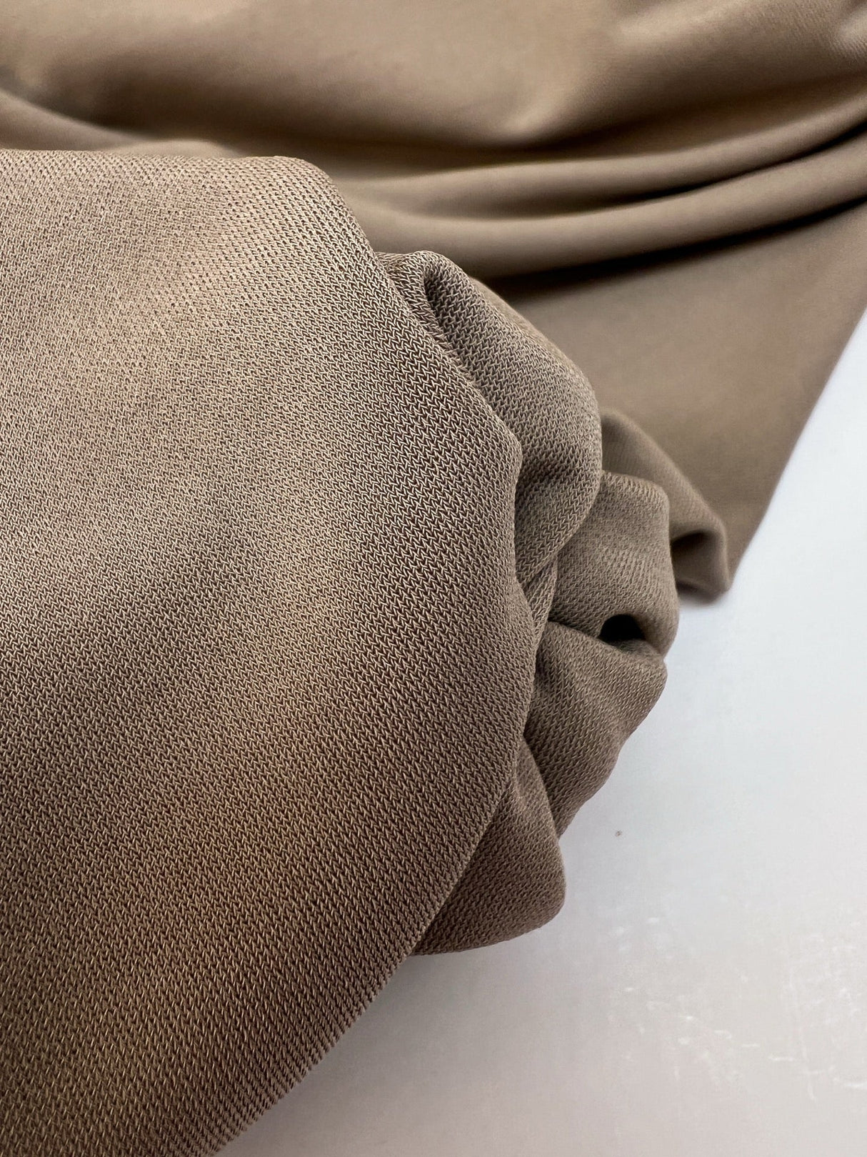 Cotton Knitted Fabric Gray Beige