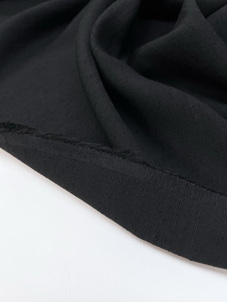 Linen Acetate Dress Fabric Black