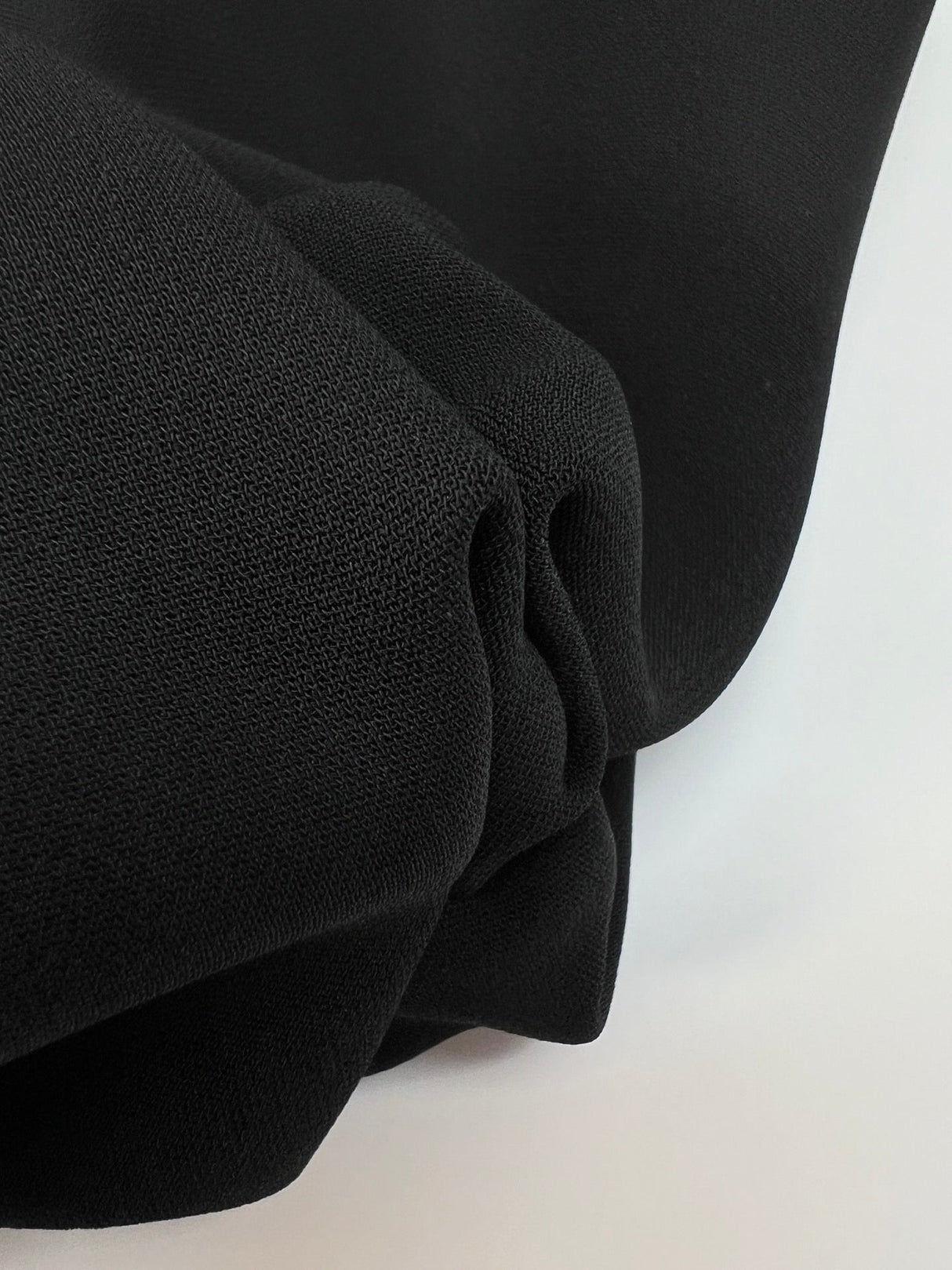 Viscose Crepe Black Stretch Fabric