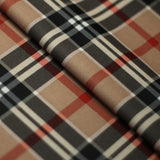 Modern Plaid Polyester Spandex Fabric - Multicolor Tartan Plaid Print, 58/60" Width, 240 GSM (1 Yard)