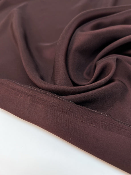 Viscose Lining Red Brown Stretch