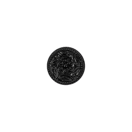 Black Glass Button - 18L/11.5mm