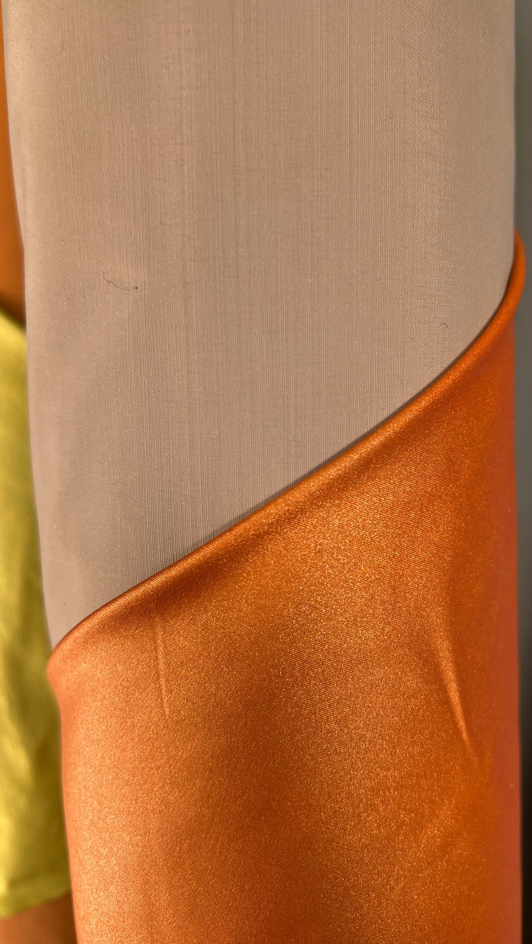 Wool Laminated Coated Fabric Beige Blue Orange