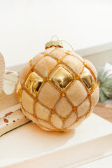 4” Glass Jewel Ball Ornament