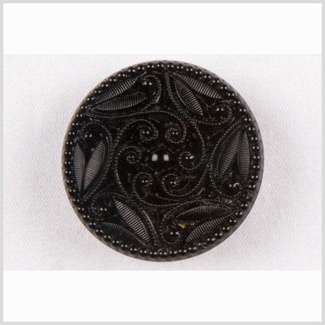 Black Glass Button - 40L/25.5mm