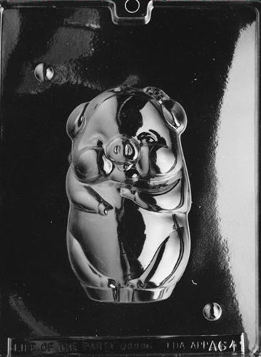 3D Pig Chocolate Mold - Front - LPA064A