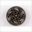 Black/Platinum Glass Button - 18L/11.5mm