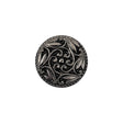 Black/Platinum Glass Button - 28L/18mm