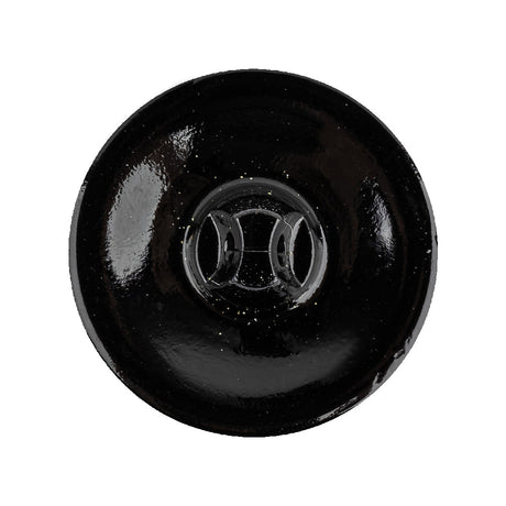 Black/Platinum Glass Button - 40L/25.5mm