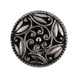 Black/Platinum Glass Button - 40L/25.5mm