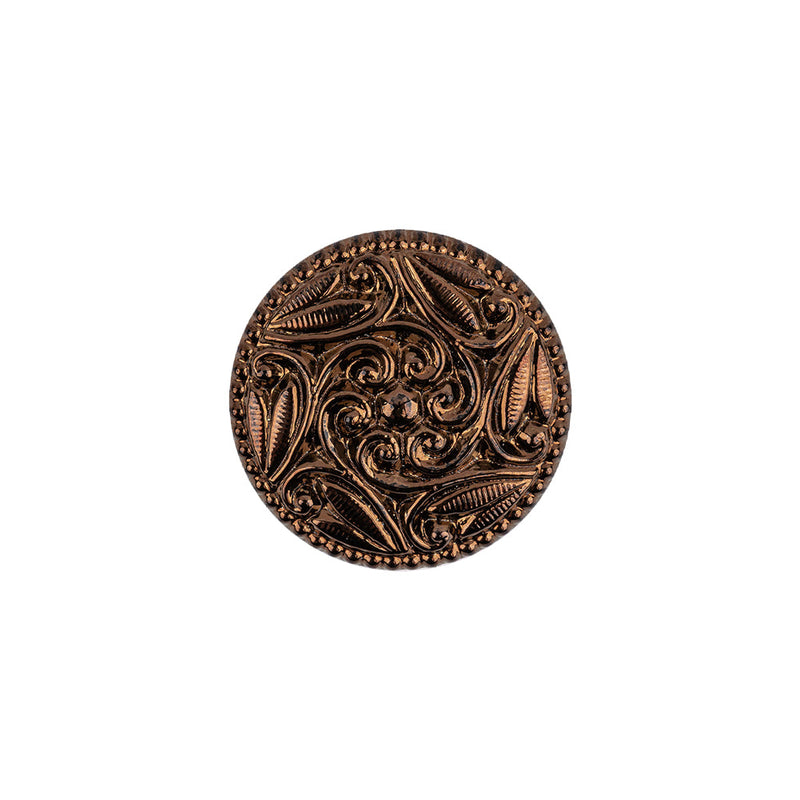 Copper Glass Button - 28L/18mm