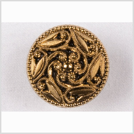 Black/Gold Glass Button - 28L/18mm