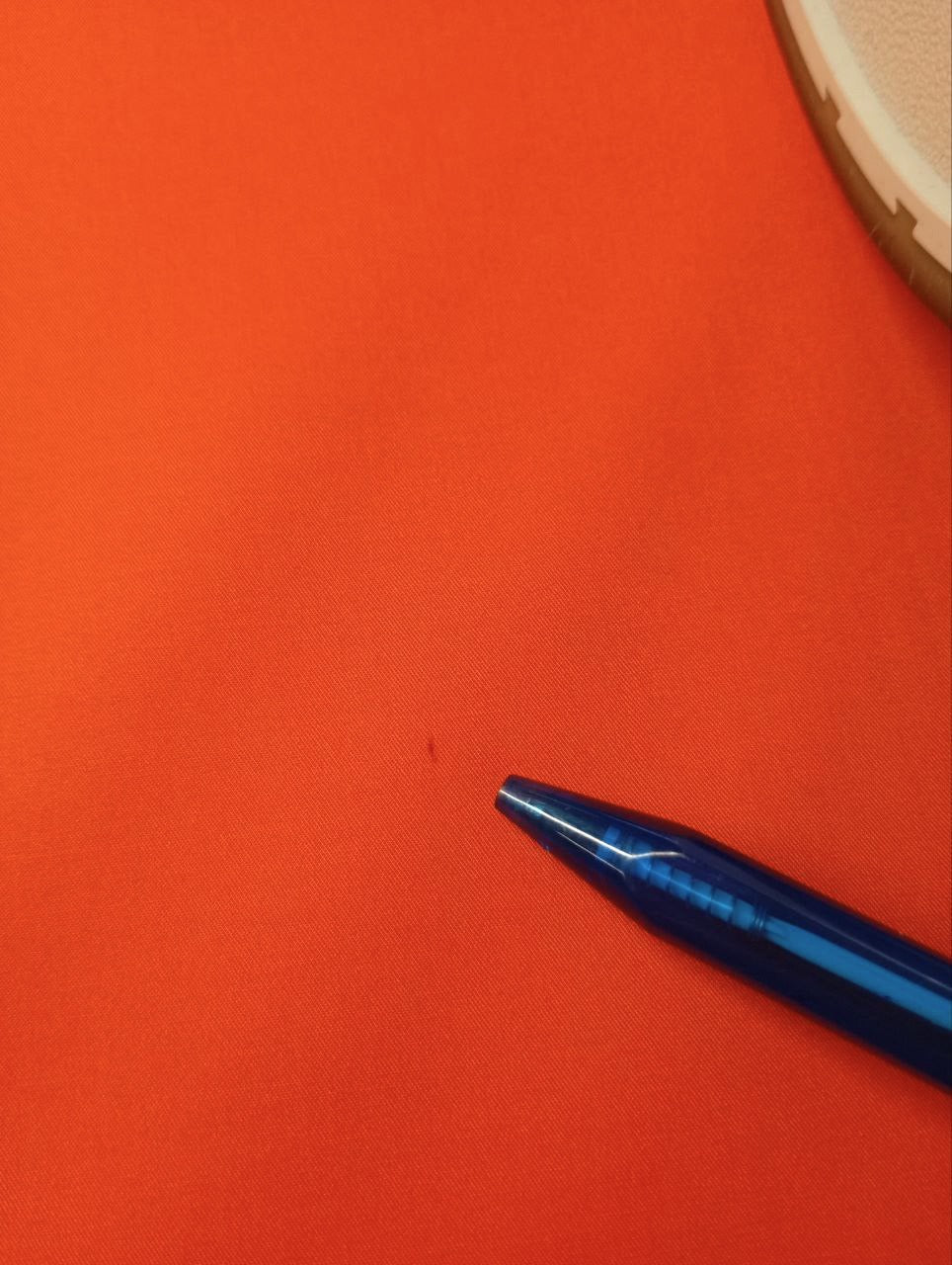 Viscose Elastane Huckaback Fabric Red Orange